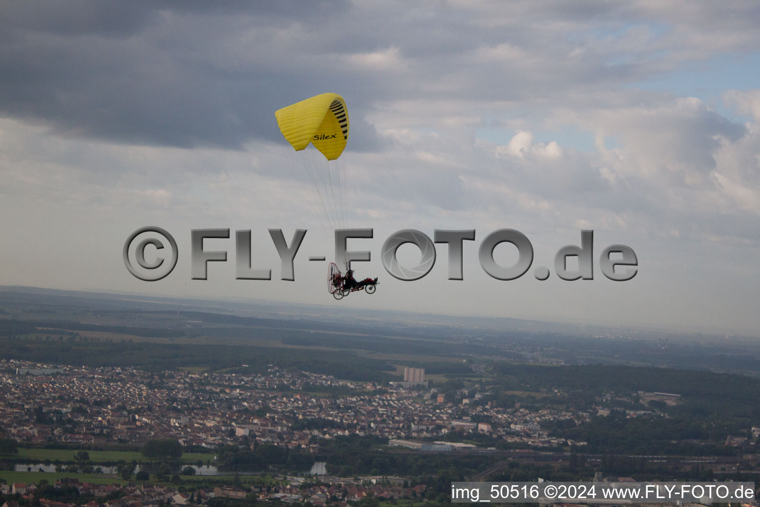 Thionville dans le département Moselle, France d'en haut