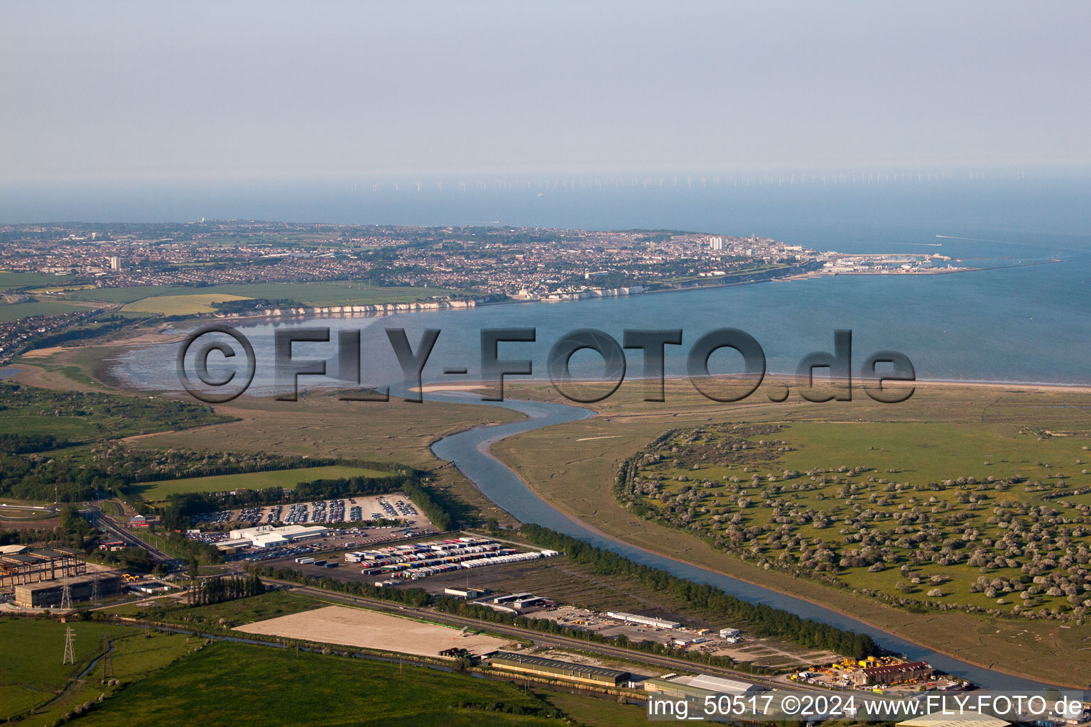 Vue aérienne de Great Stonar dans le département Angleterre, Grande Bretagne