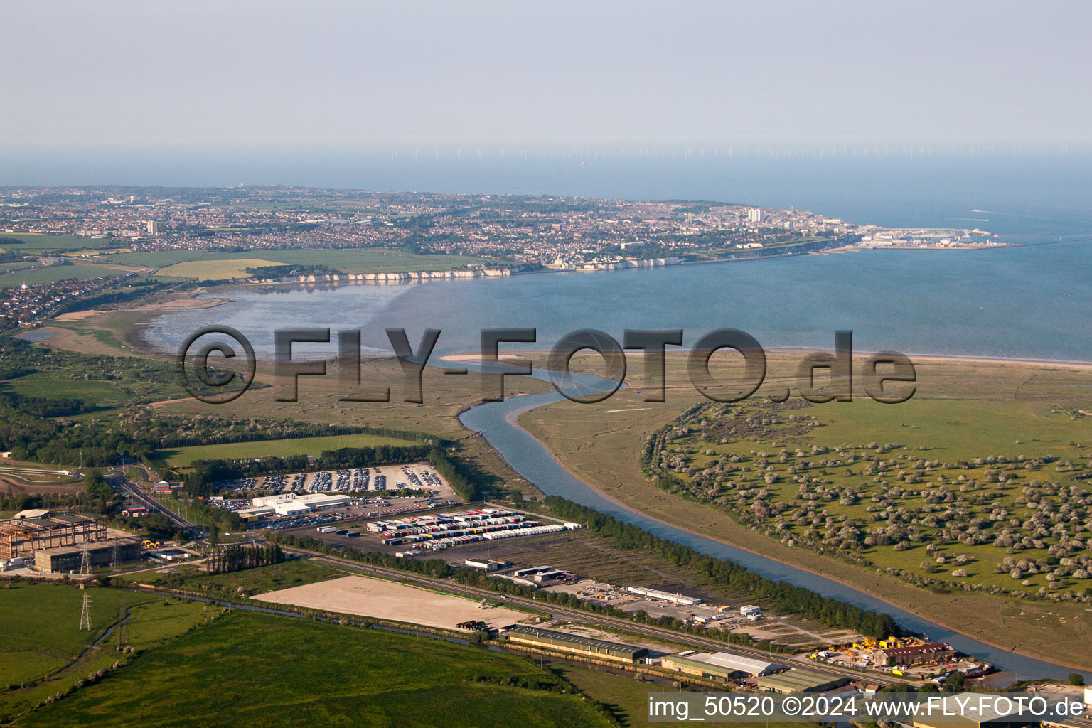 Vue aérienne de Great Stonar dans le département Angleterre, Grande Bretagne