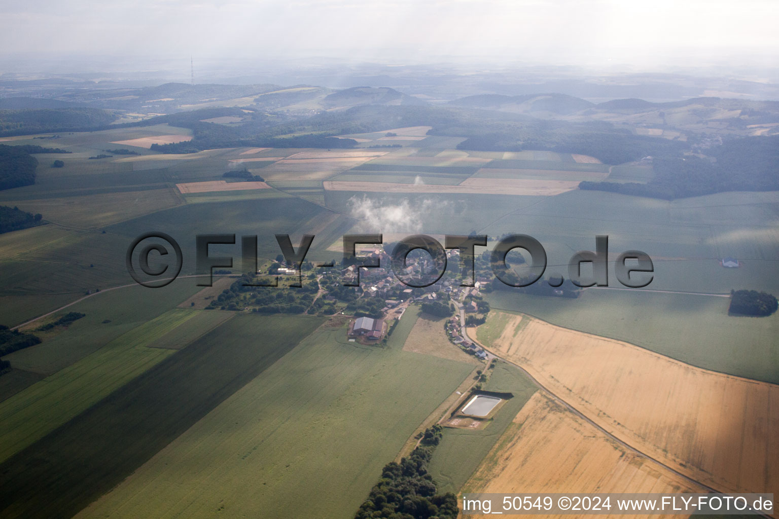 Vue aérienne de Rochonvillers dans le département Moselle, France