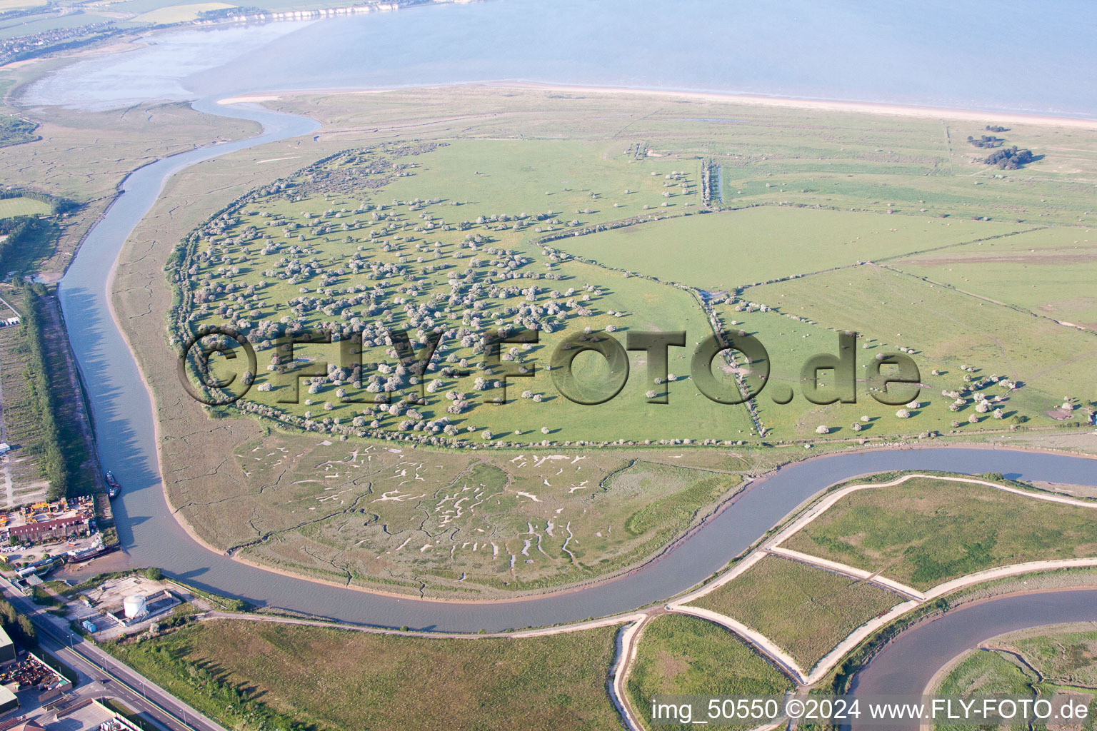 Vue oblique de Great Stonar dans le département Angleterre, Grande Bretagne