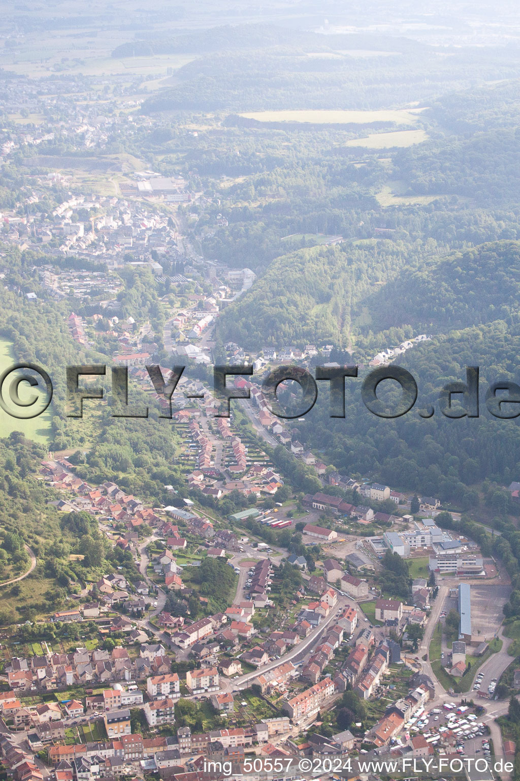 Ottange dans le département Moselle, France d'en haut