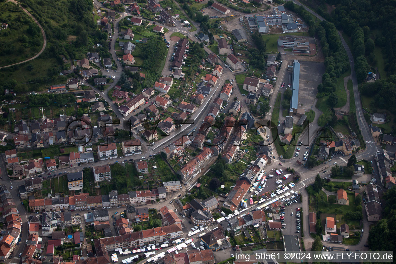 Ottange dans le département Moselle, France hors des airs