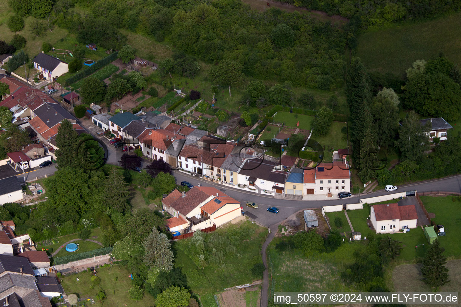 Vue aérienne de Klang dans le département Moselle, France