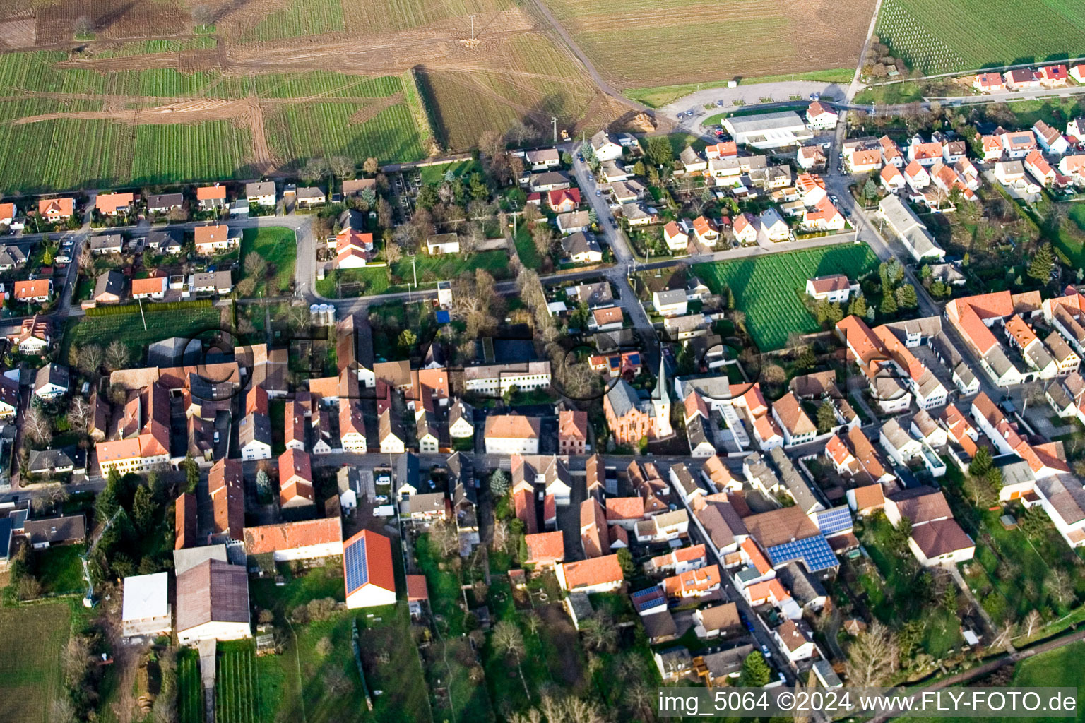 Photographie aérienne de Vue sur le village à le quartier Duttweiler in Neustadt an der Weinstraße dans le département Rhénanie-Palatinat, Allemagne