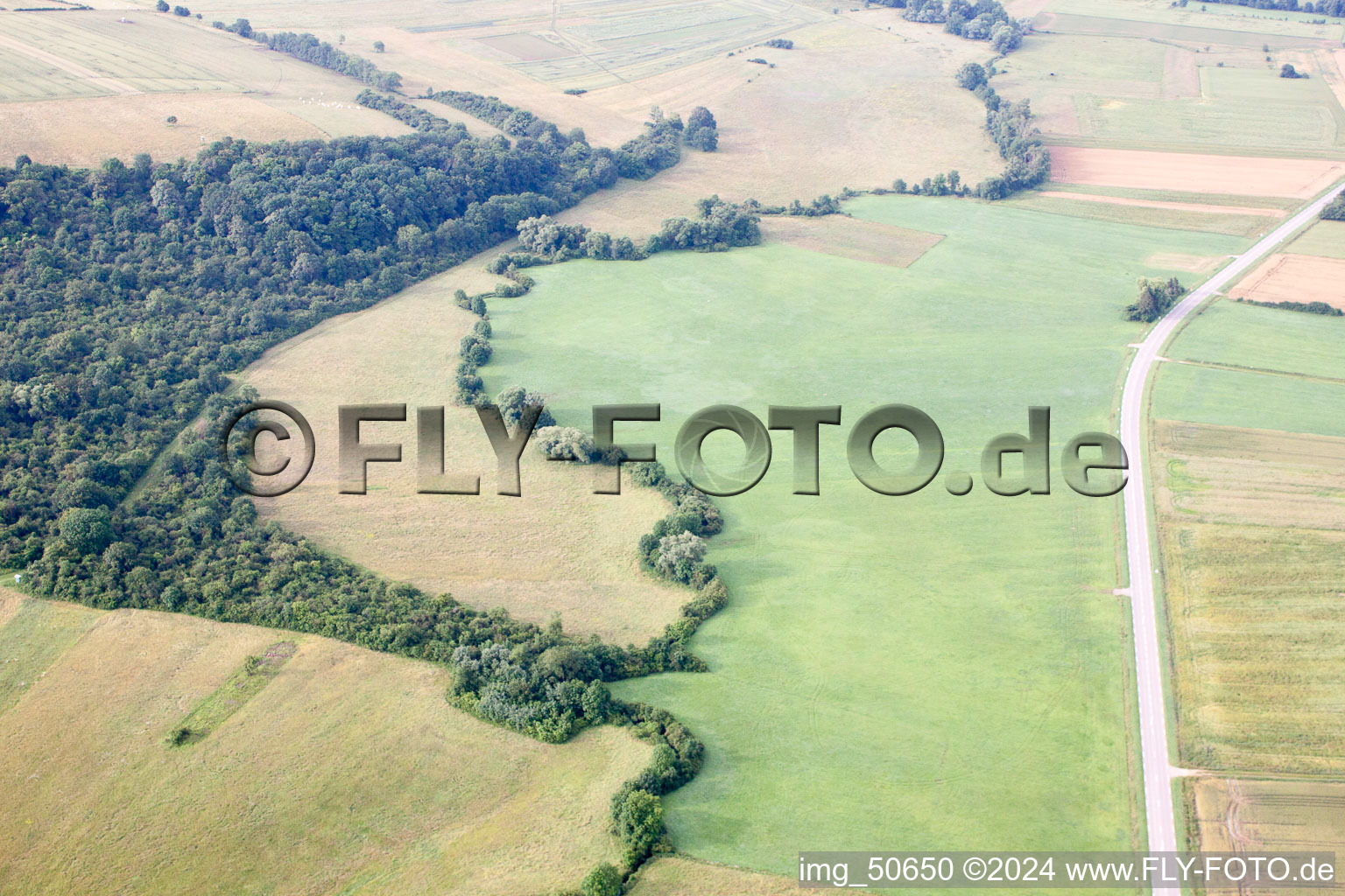 Vue aérienne de Beyren-lès-Sierck dans le département Moselle, France