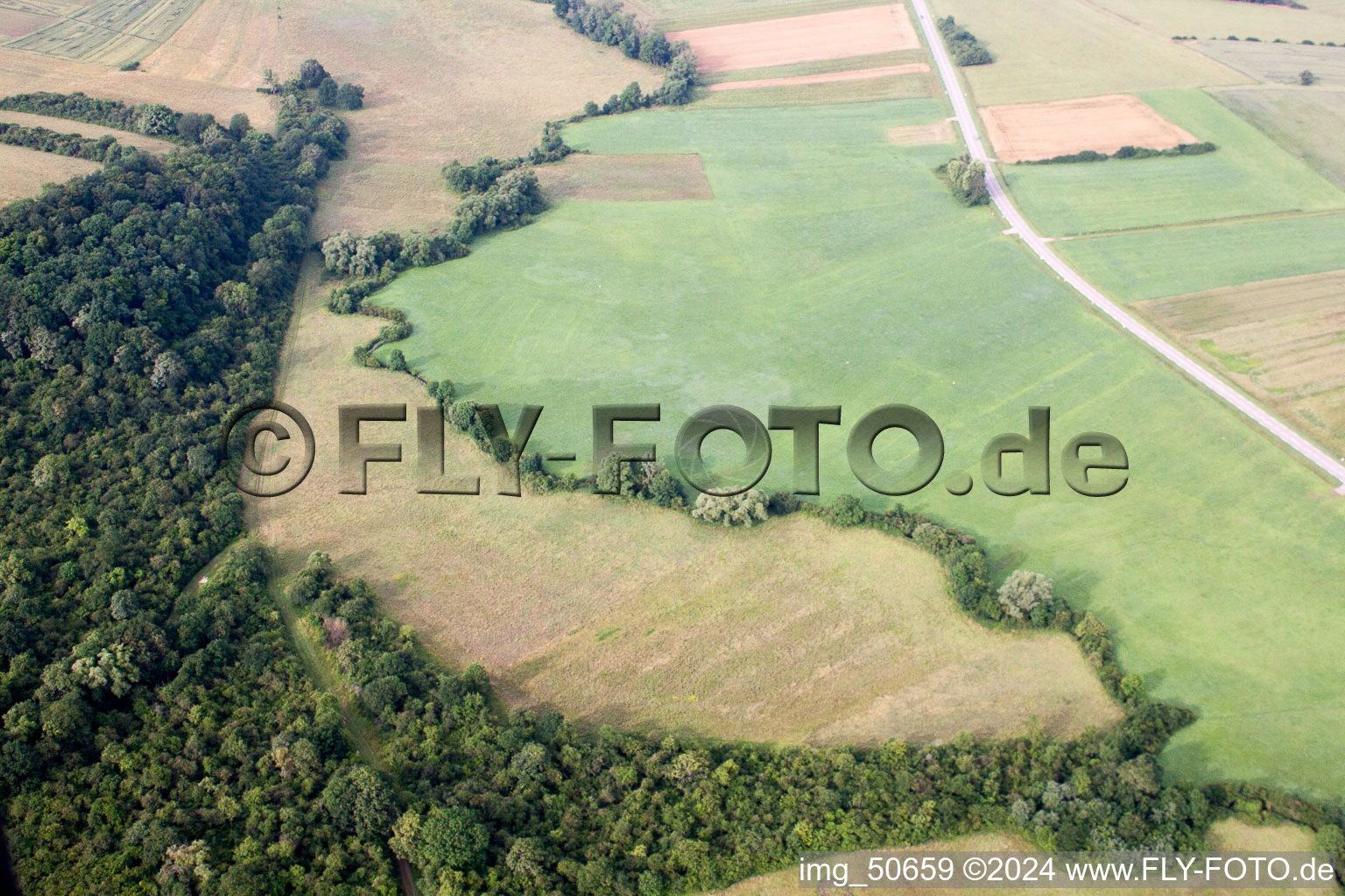 Vue aérienne de Haute-Kontz dans le département Moselle, France