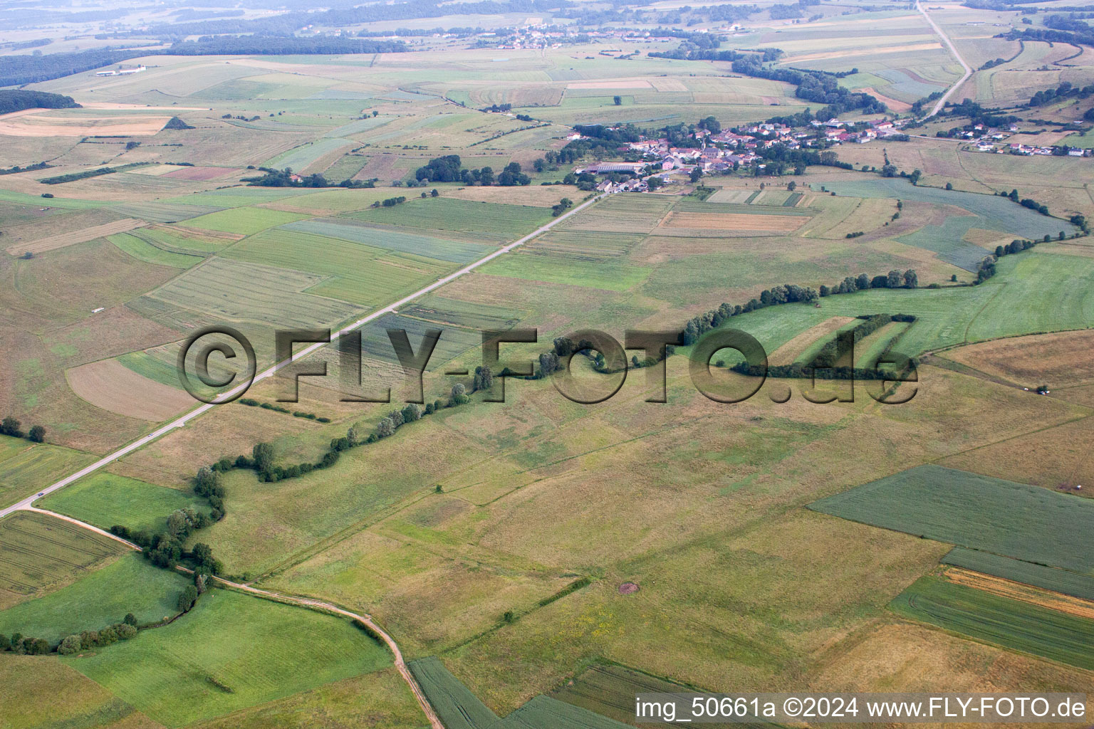 Vue oblique de Beyren-lès-Sierck dans le département Moselle, France