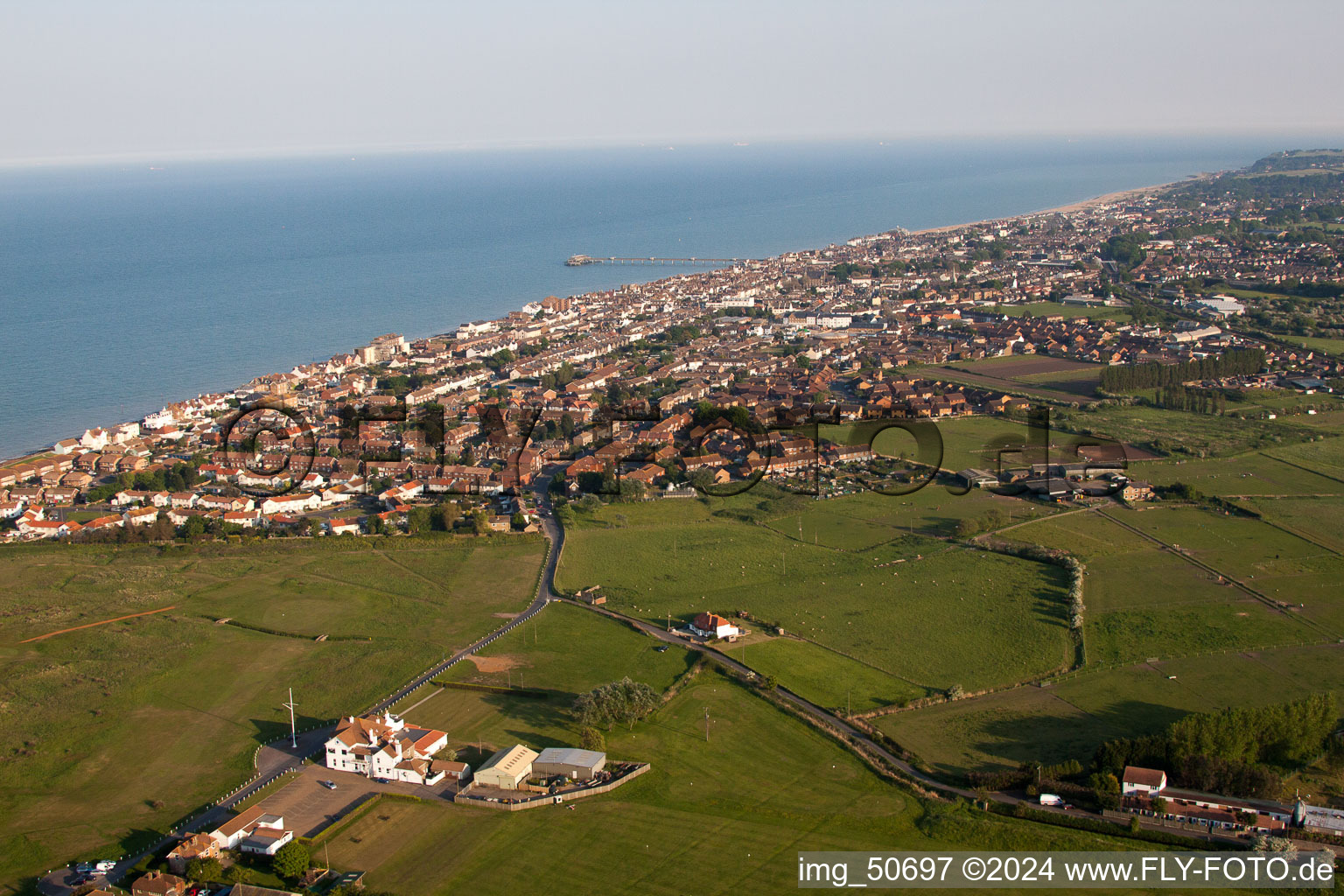 Photographie aérienne de Deal dans le département Angleterre, Grande Bretagne