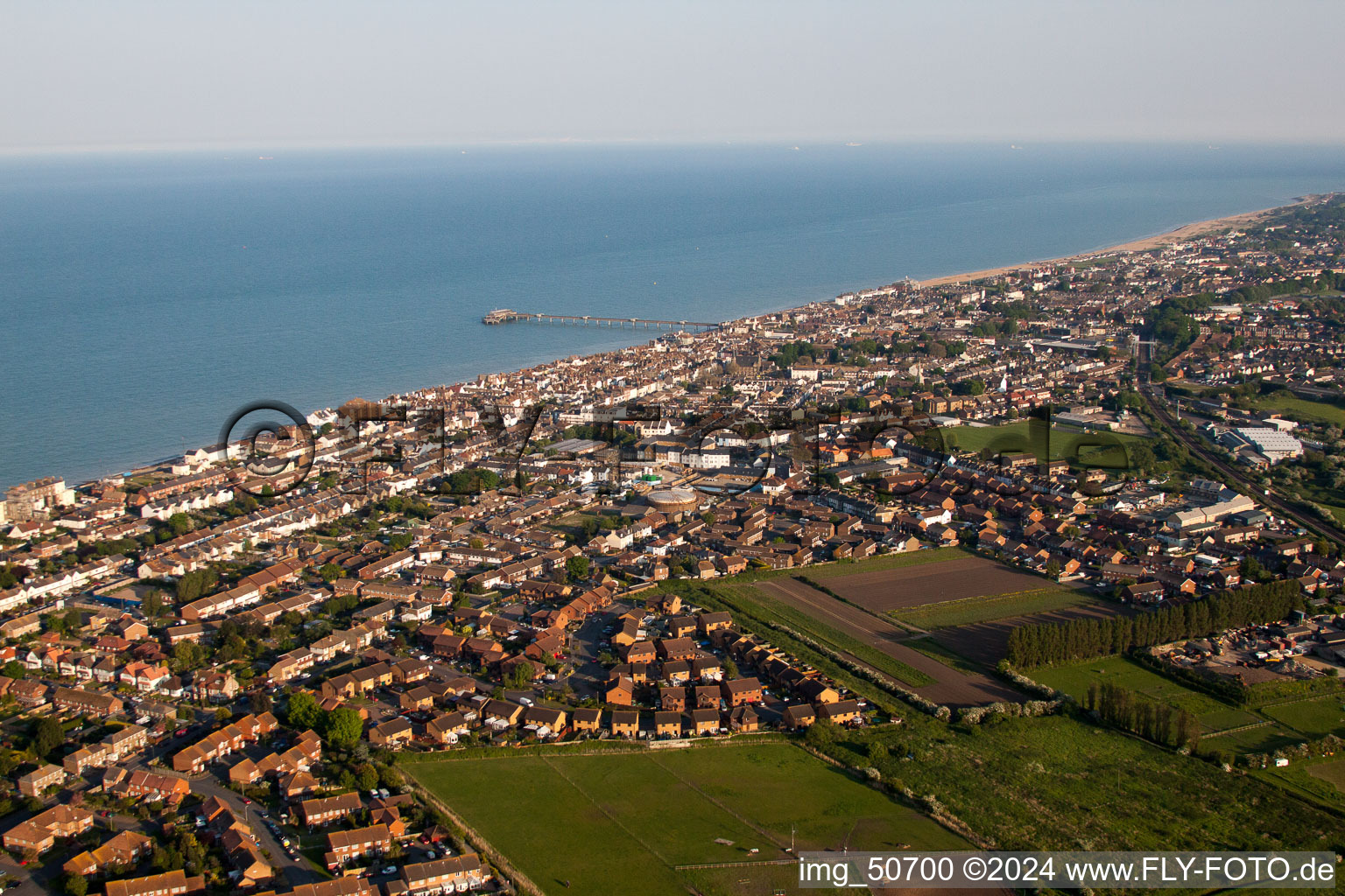 Vue oblique de Deal dans le département Angleterre, Grande Bretagne