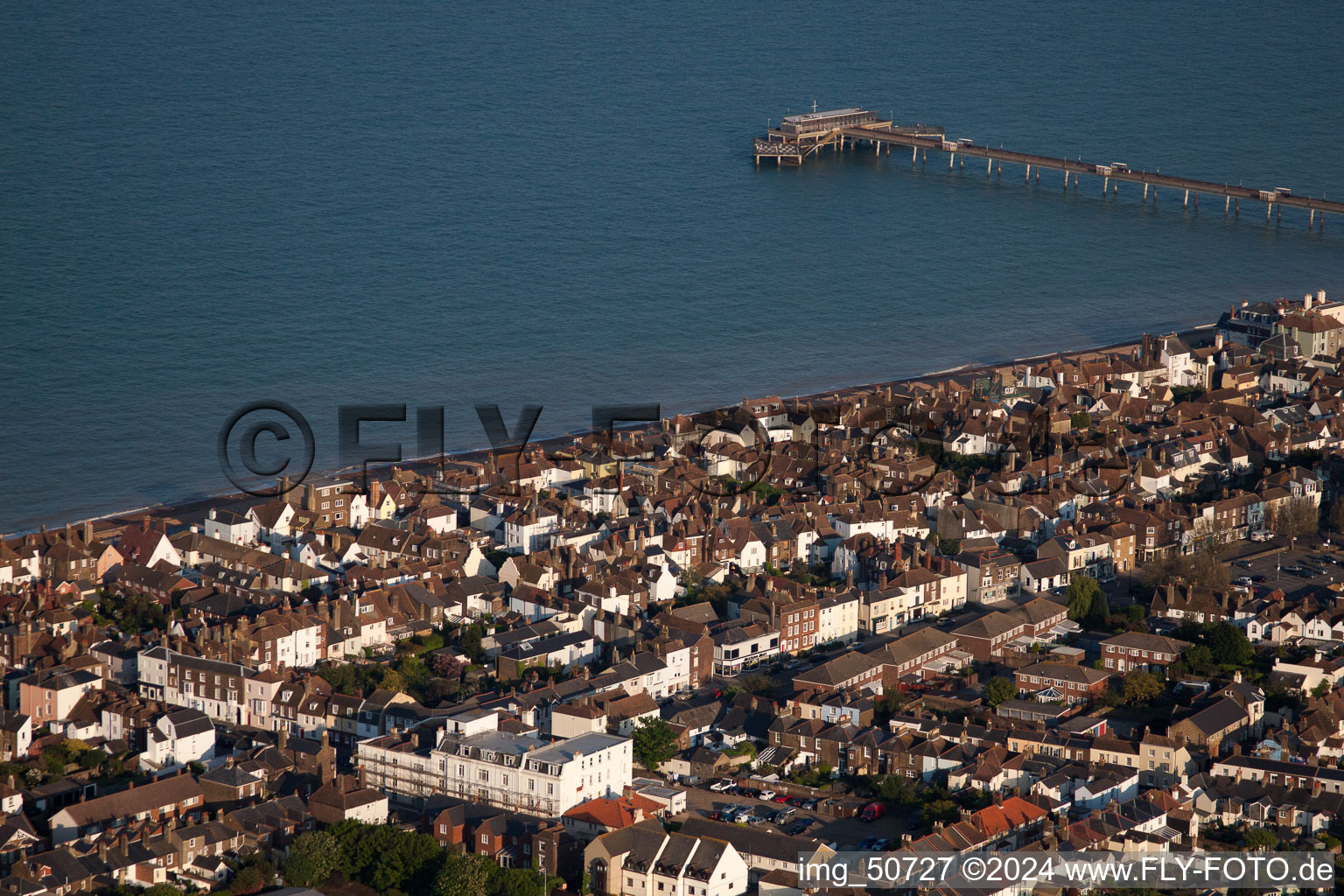 Deal dans le département Angleterre, Grande Bretagne du point de vue du drone