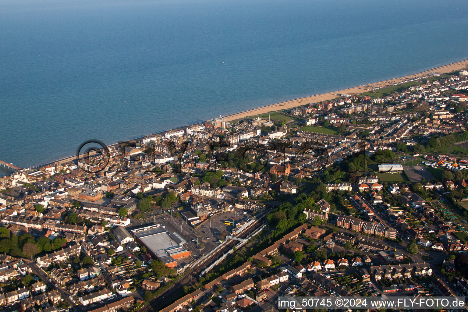 Vue oblique de Deal dans le département Angleterre, Grande Bretagne