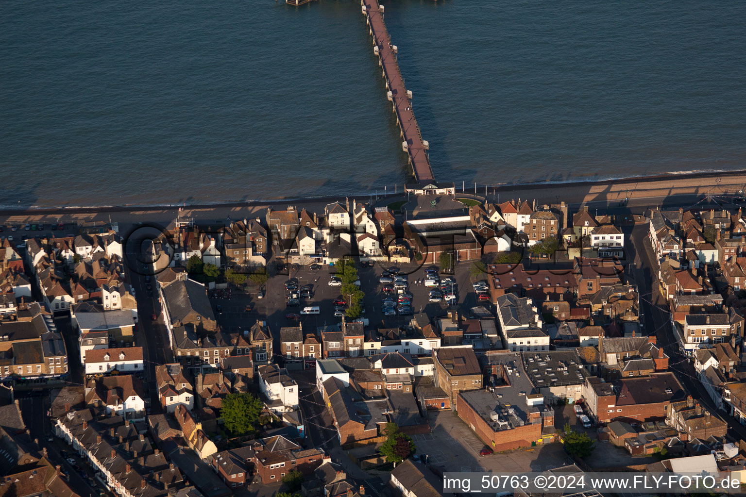 Vue d'oiseau de Deal dans le département Angleterre, Grande Bretagne