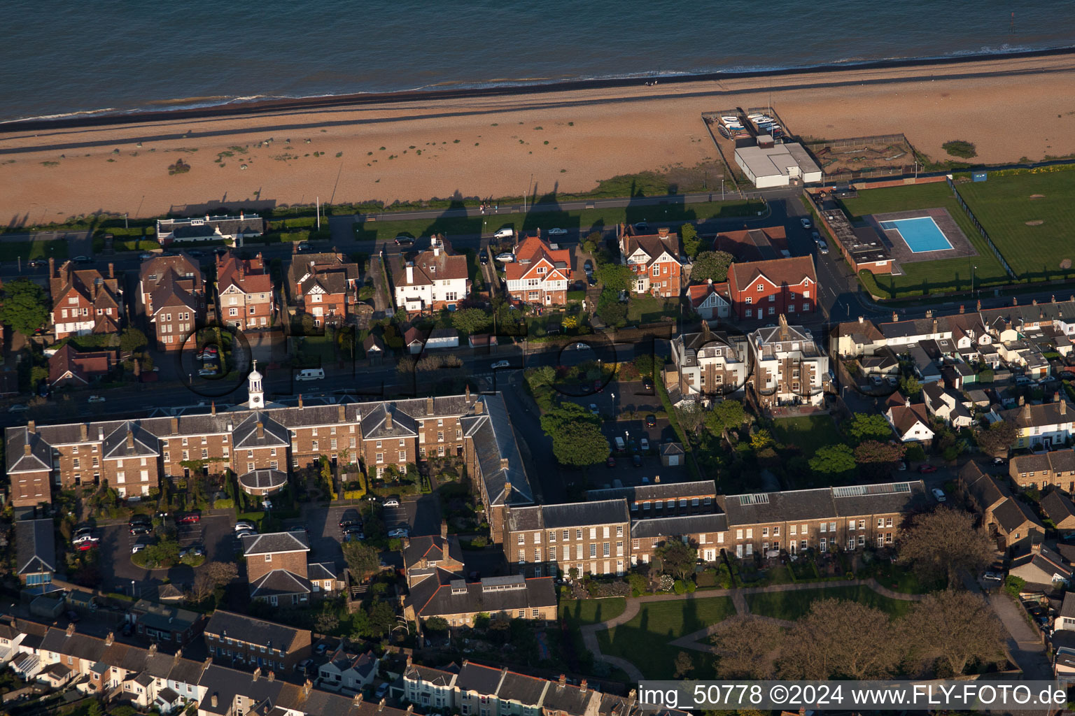 Deal dans le département Angleterre, Grande Bretagne du point de vue du drone