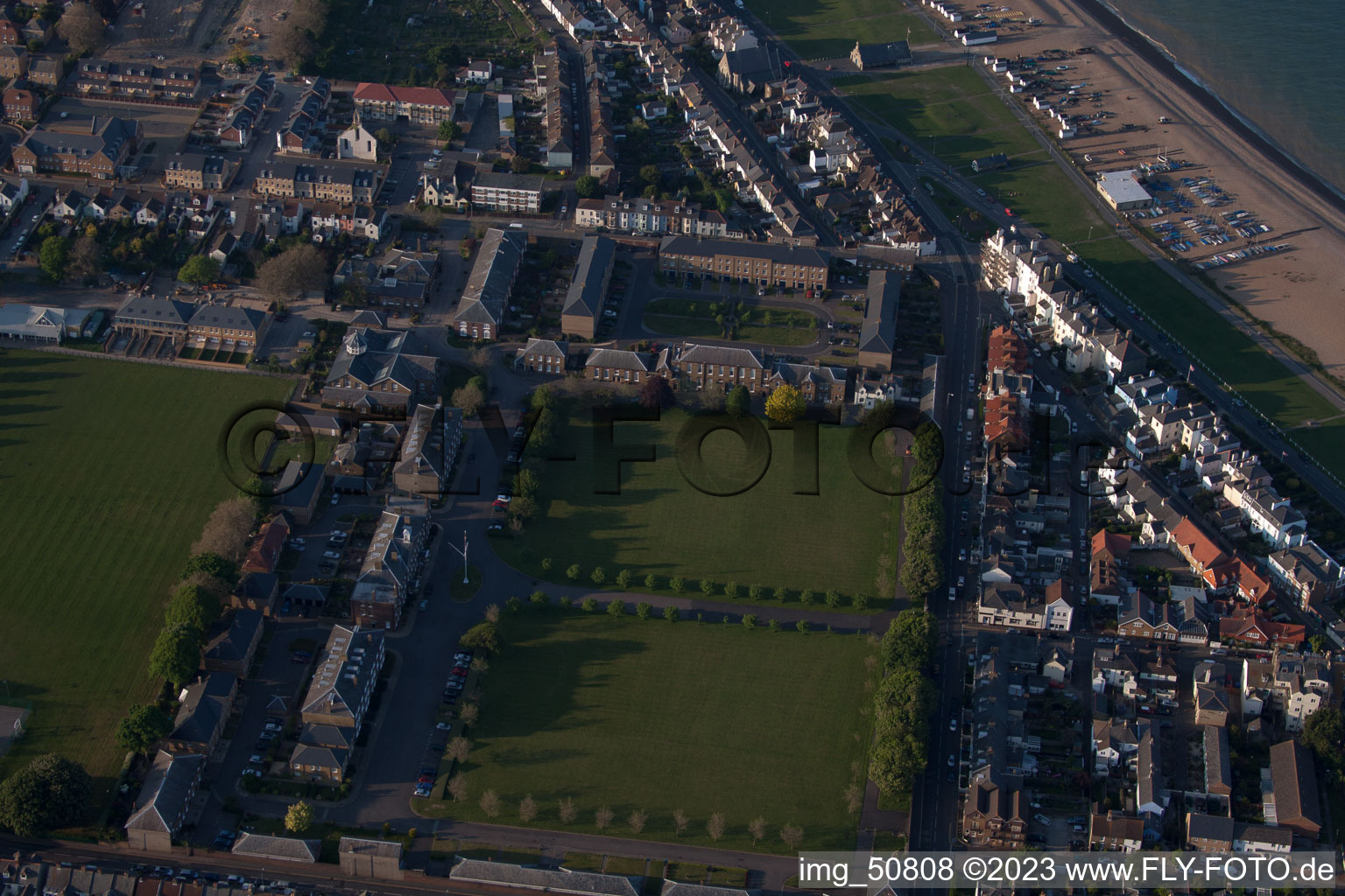 Photographie aérienne de Walmer dans le département Angleterre, Grande Bretagne