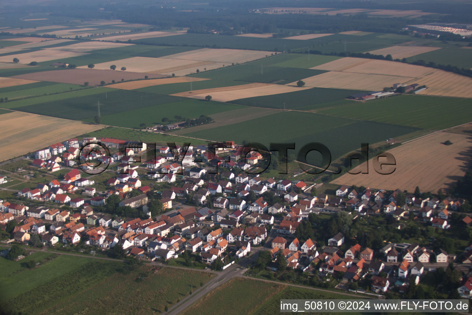 Vue d'oiseau de Kandel dans le département Rhénanie-Palatinat, Allemagne