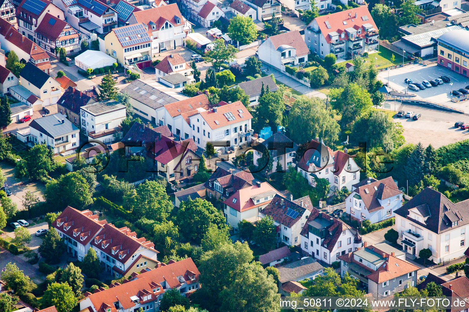 Bismarckstr à Kandel dans le département Rhénanie-Palatinat, Allemagne d'un drone