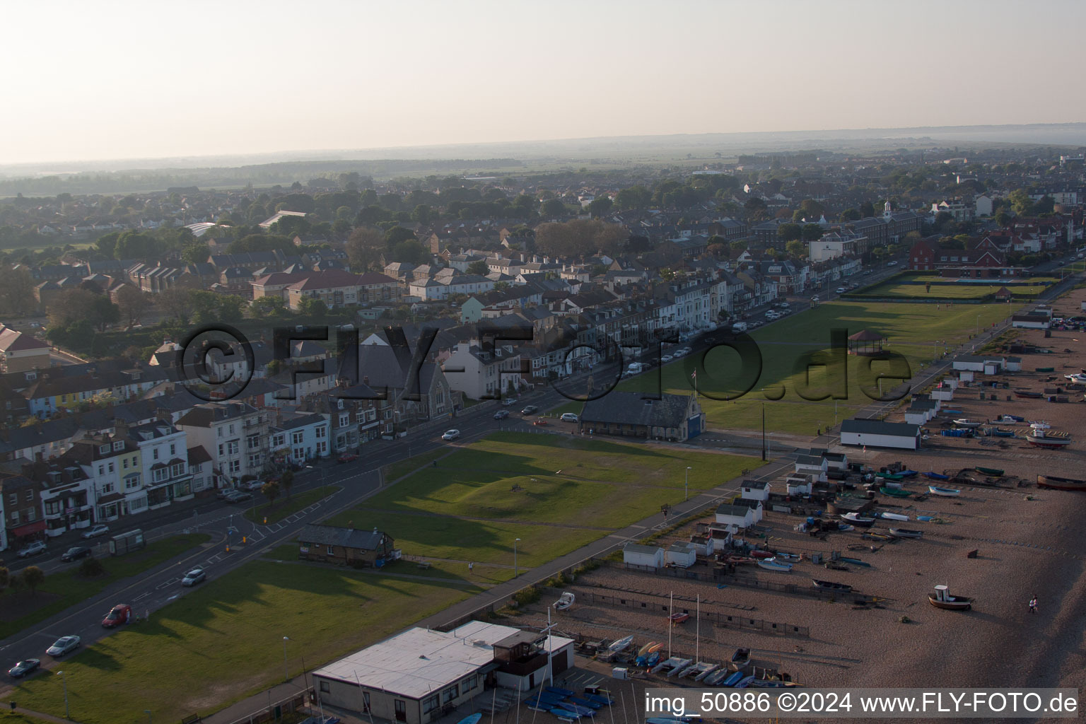 Deal dans le département Angleterre, Grande Bretagne vue du ciel