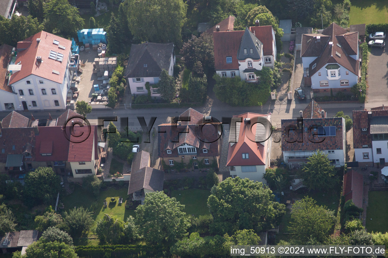 Bismarckstr à Kandel dans le département Rhénanie-Palatinat, Allemagne depuis l'avion