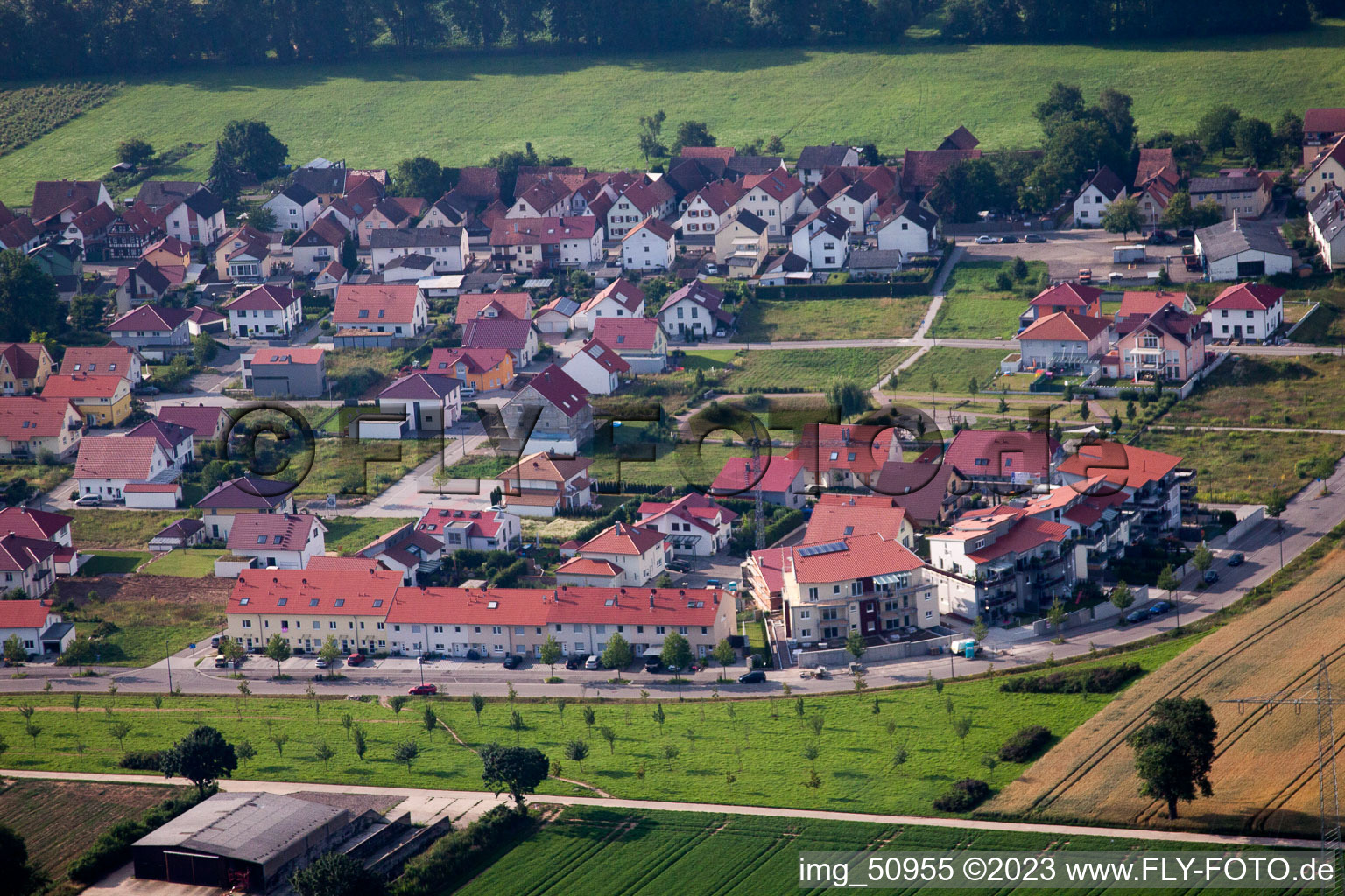 Vue oblique de Kandel dans le département Rhénanie-Palatinat, Allemagne