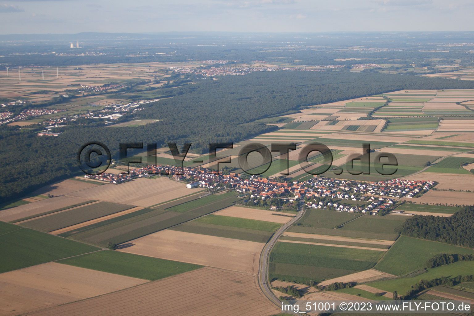 Quartier Hayna in Herxheim bei Landau dans le département Rhénanie-Palatinat, Allemagne du point de vue du drone