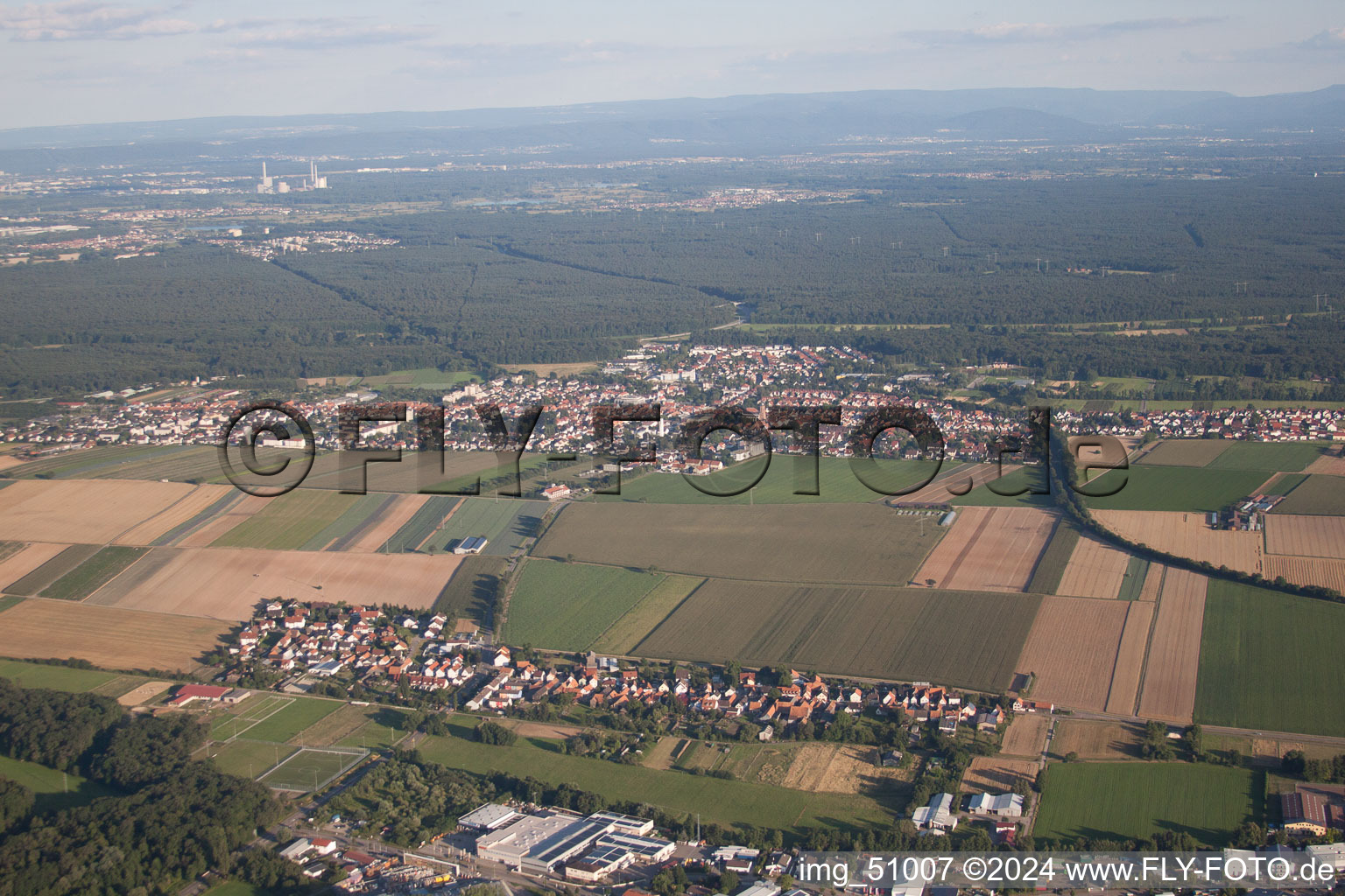 Kandel dans le département Rhénanie-Palatinat, Allemagne vue d'en haut