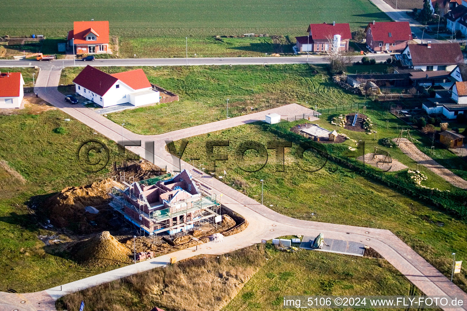 Image drone de Nouvelle zone de développement NE à le quartier Schaidt in Wörth am Rhein dans le département Rhénanie-Palatinat, Allemagne