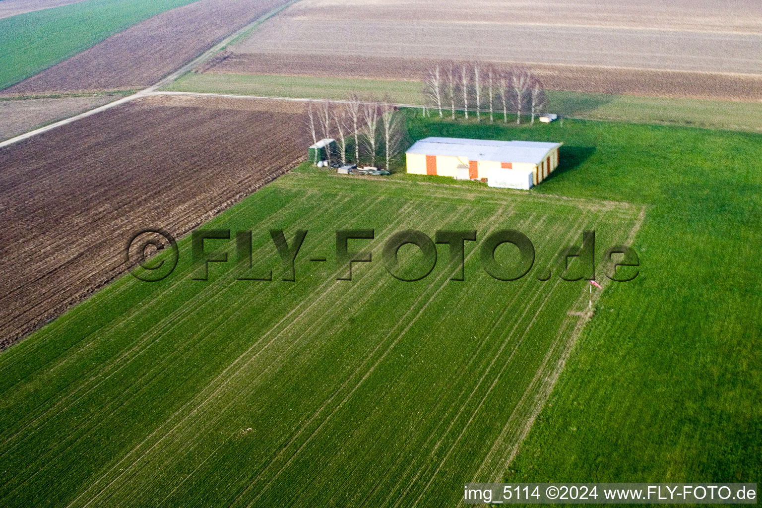 Vue aérienne de Aérodrome UL à Seebach dans le département Bas Rhin, France