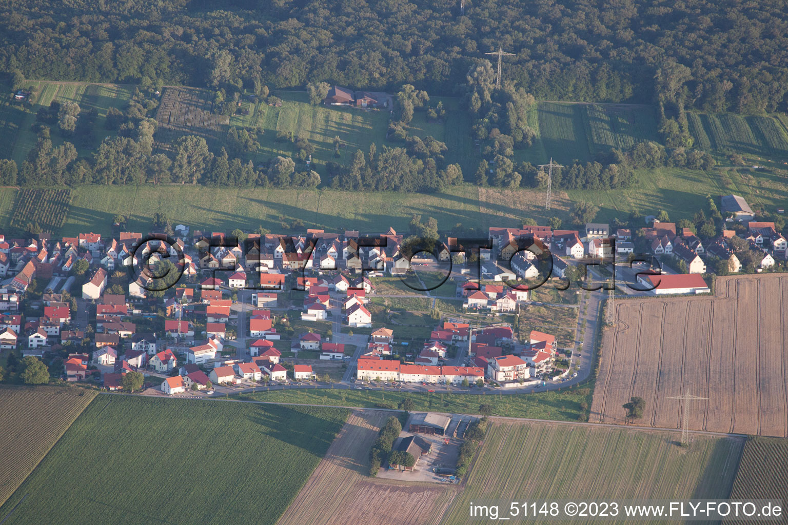 Quartier Minderslachen in Kandel dans le département Rhénanie-Palatinat, Allemagne vu d'un drone