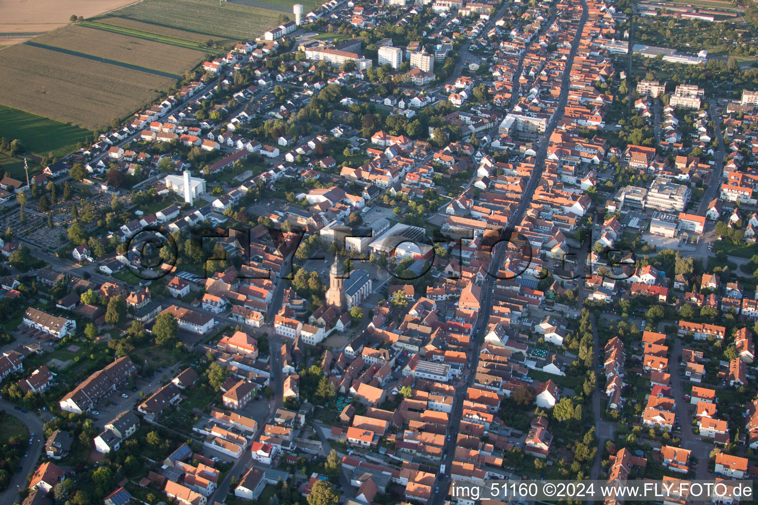 Enregistrement par drone de Kandel dans le département Rhénanie-Palatinat, Allemagne