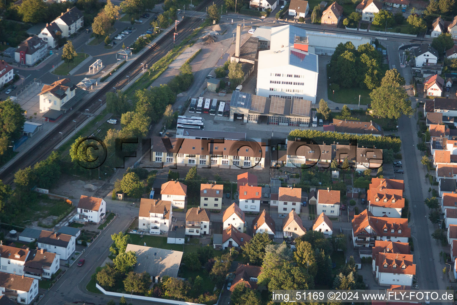 Vue aérienne de Kandel dans le département Rhénanie-Palatinat, Allemagne