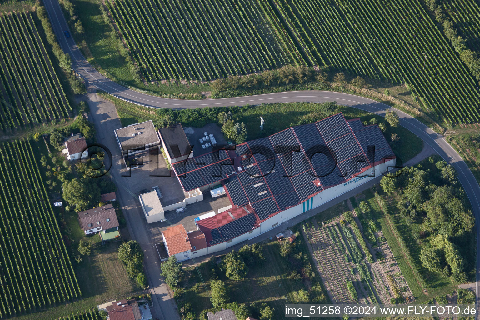 Photographie aérienne de Les vins de Wissing à Oberotterbach dans le département Rhénanie-Palatinat, Allemagne