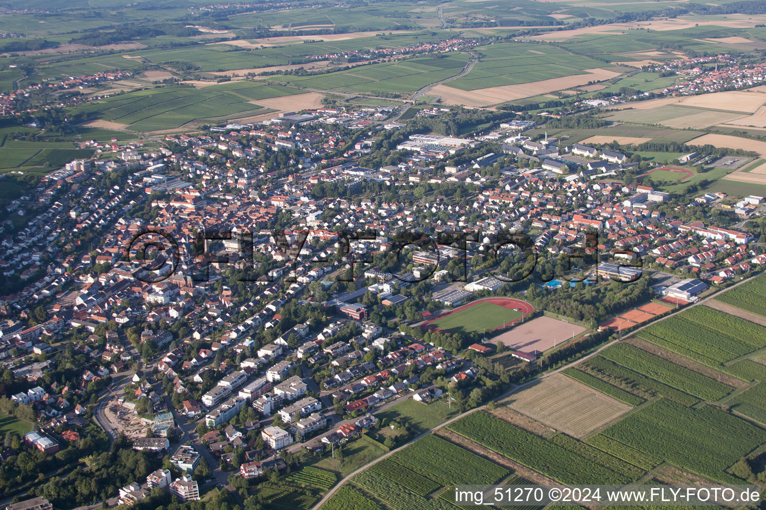 Photographie aérienne de Bad Bergzabern dans le département Rhénanie-Palatinat, Allemagne