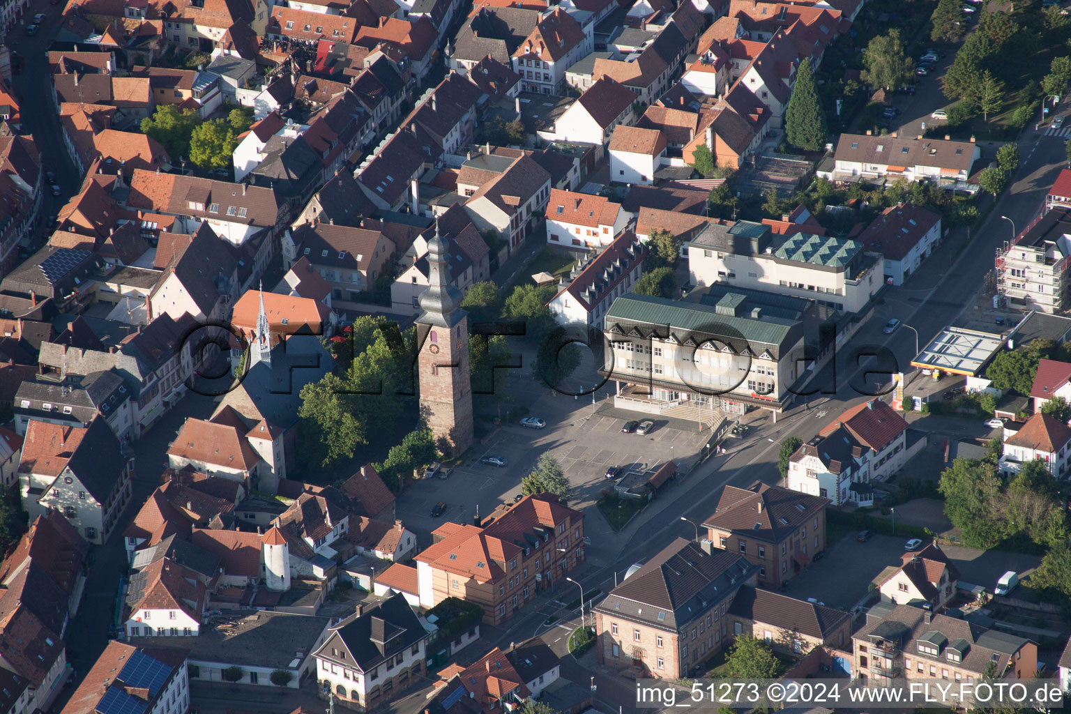 Bad Bergzabern dans le département Rhénanie-Palatinat, Allemagne d'en haut