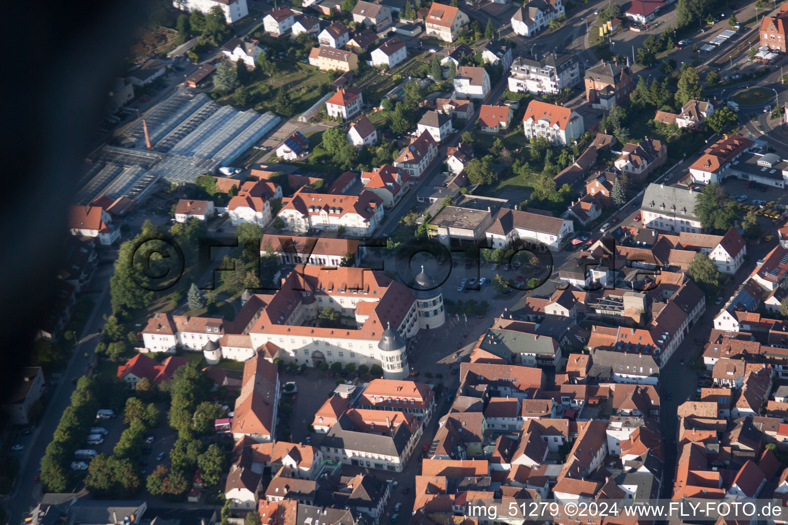 Bad Bergzabern dans le département Rhénanie-Palatinat, Allemagne depuis l'avion