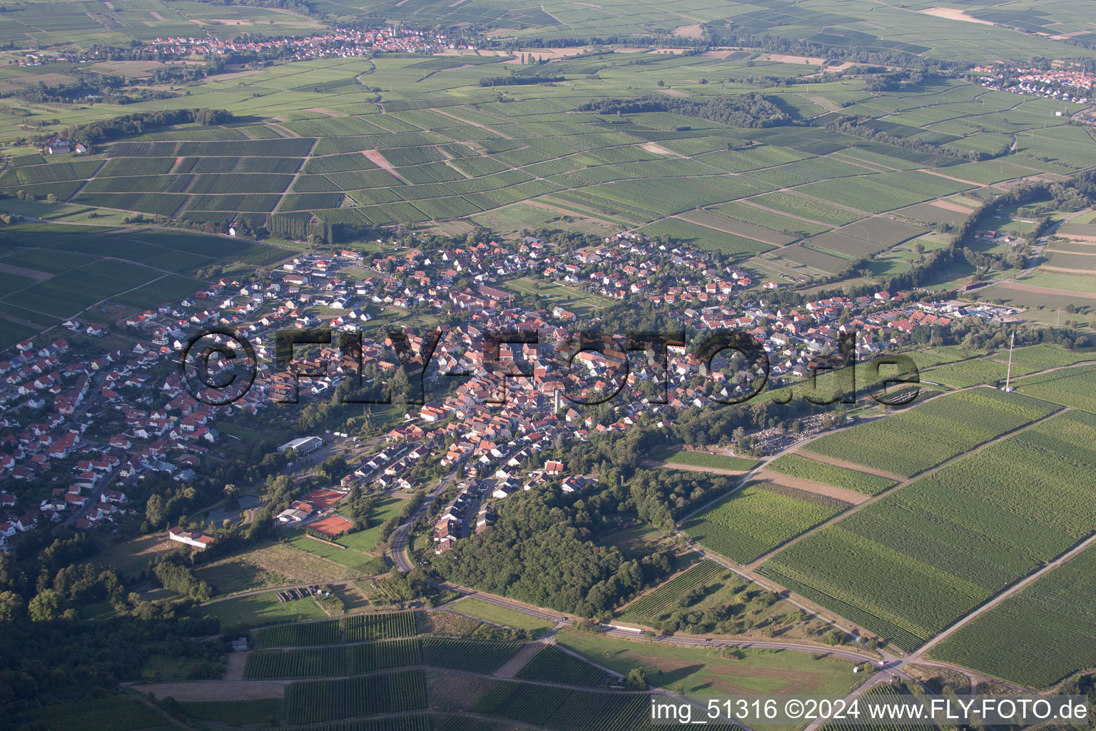 Klingenmünster dans le département Rhénanie-Palatinat, Allemagne vue du ciel