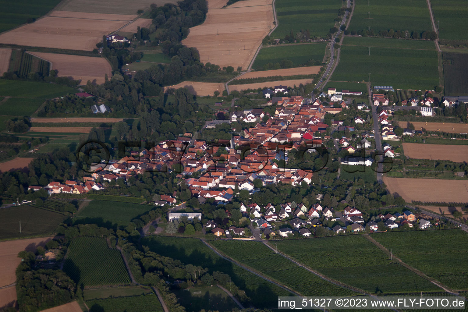Photographie aérienne de Klingenmünster dans le département Rhénanie-Palatinat, Allemagne