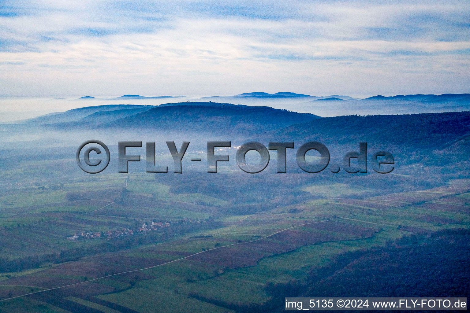 Vue oblique de Drachenbronn-Birlenbach dans le département Bas Rhin, France