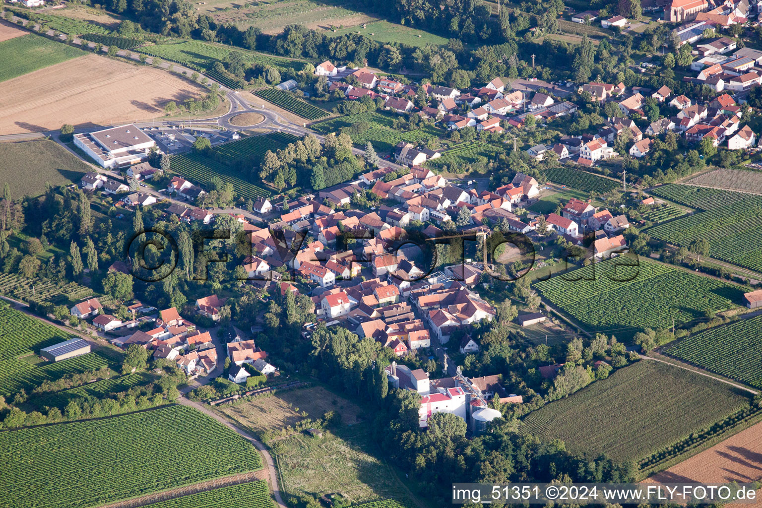 Quartier Appenhofen in Billigheim-Ingenheim dans le département Rhénanie-Palatinat, Allemagne d'en haut