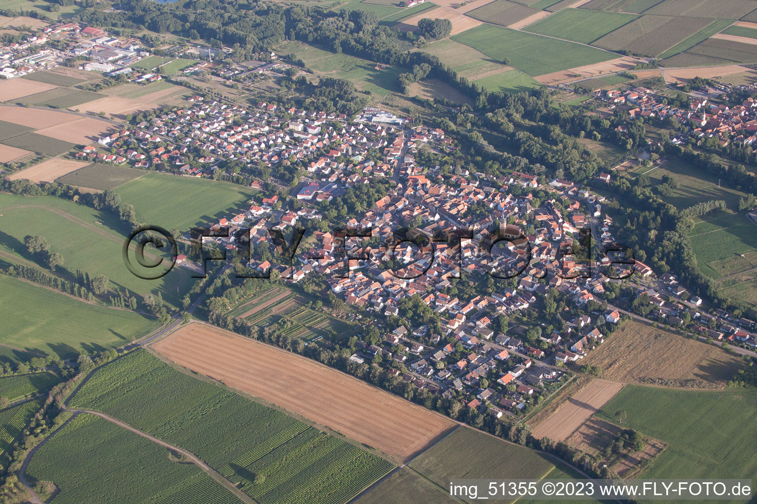 Image drone de Quartier Billigheim in Billigheim-Ingenheim dans le département Rhénanie-Palatinat, Allemagne
