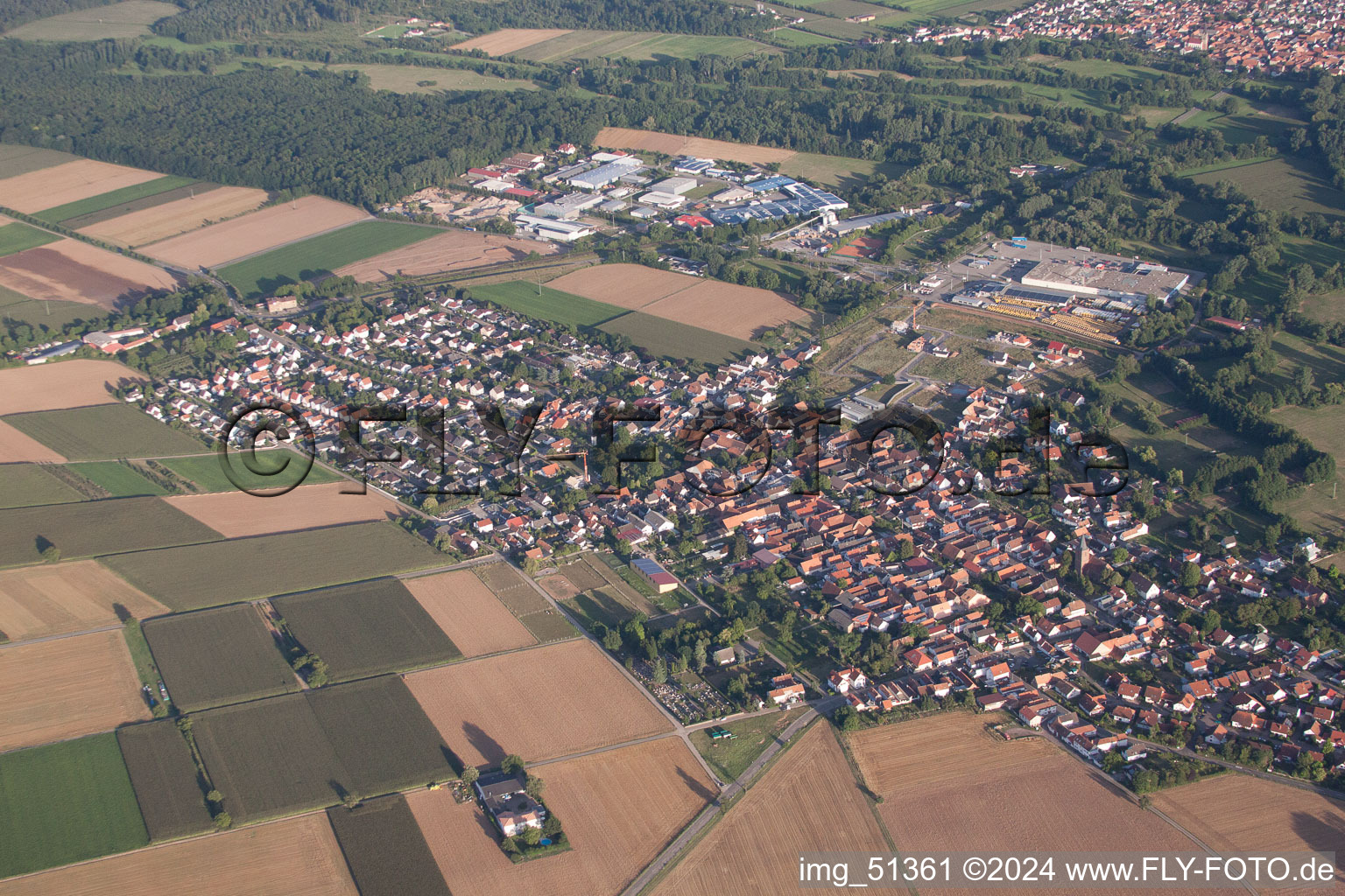 Photographie aérienne de Rohrbach dans le département Rhénanie-Palatinat, Allemagne