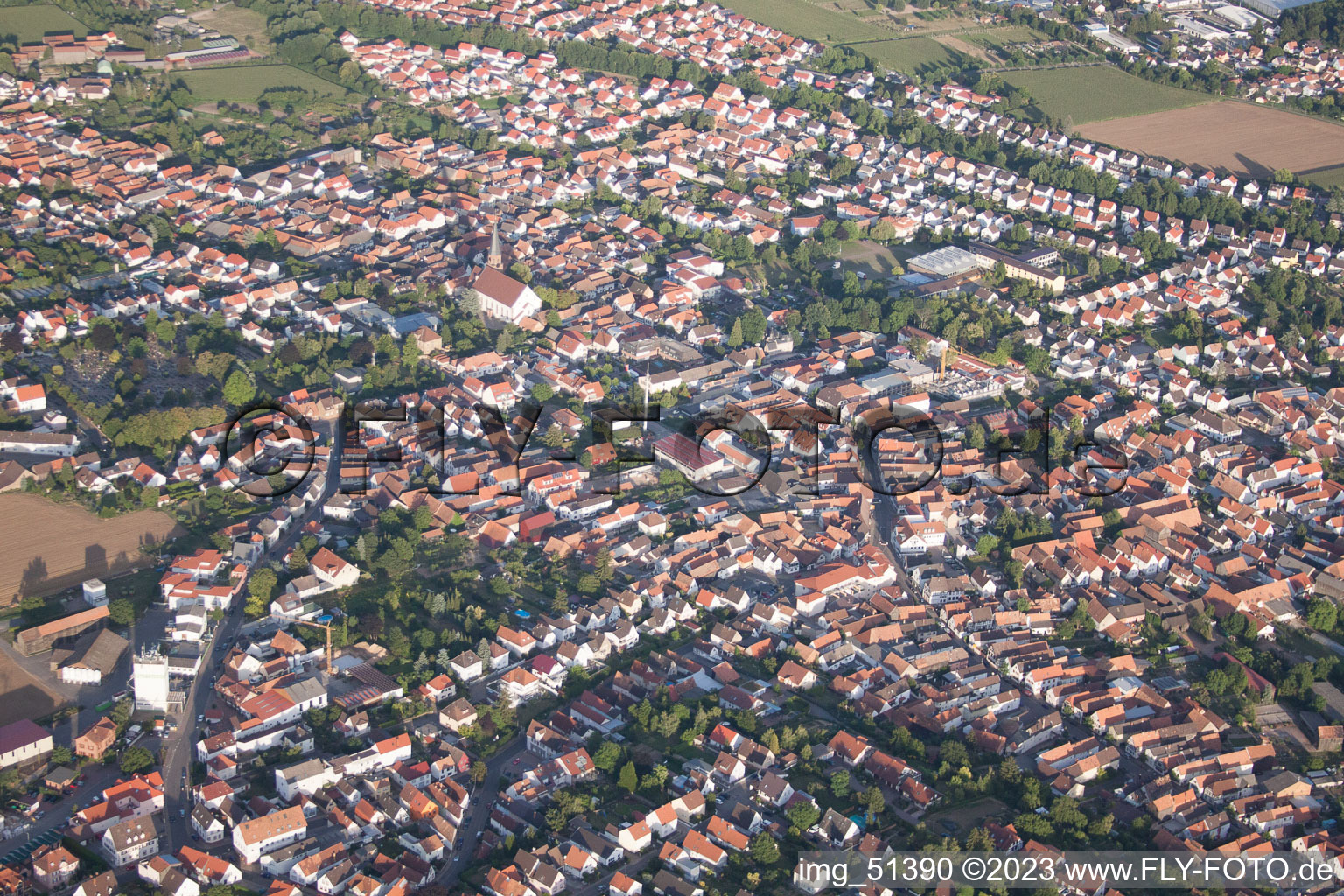 Quartier Herxheim in Herxheim bei Landau dans le département Rhénanie-Palatinat, Allemagne hors des airs