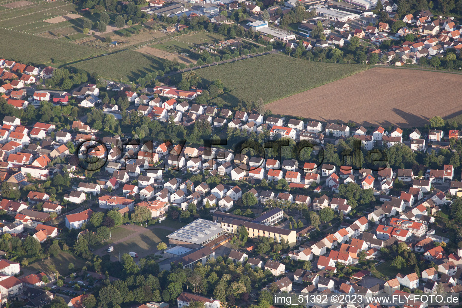 Quartier Herxheim in Herxheim bei Landau dans le département Rhénanie-Palatinat, Allemagne vue d'en haut