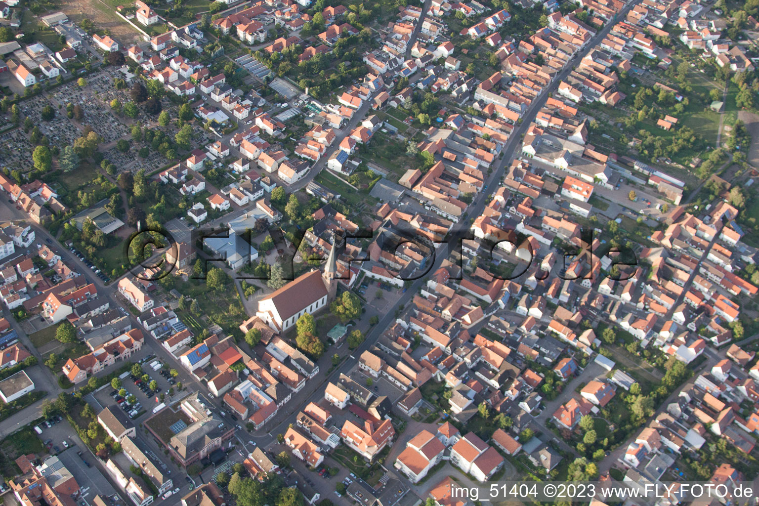 Photographie aérienne de Quartier Herxheim in Herxheim bei Landau dans le département Rhénanie-Palatinat, Allemagne