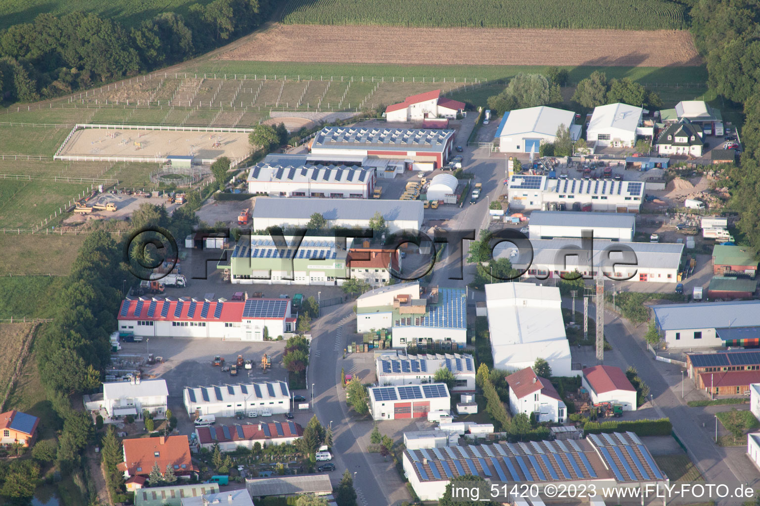 Image drone de Zone industrielle de Gäxwald à le quartier Herxheim in Herxheim bei Landau dans le département Rhénanie-Palatinat, Allemagne