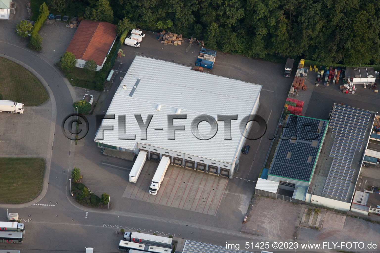 Photographie aérienne de Zone industrielle de Gäxwald à le quartier Herxheim in Herxheim bei Landau dans le département Rhénanie-Palatinat, Allemagne