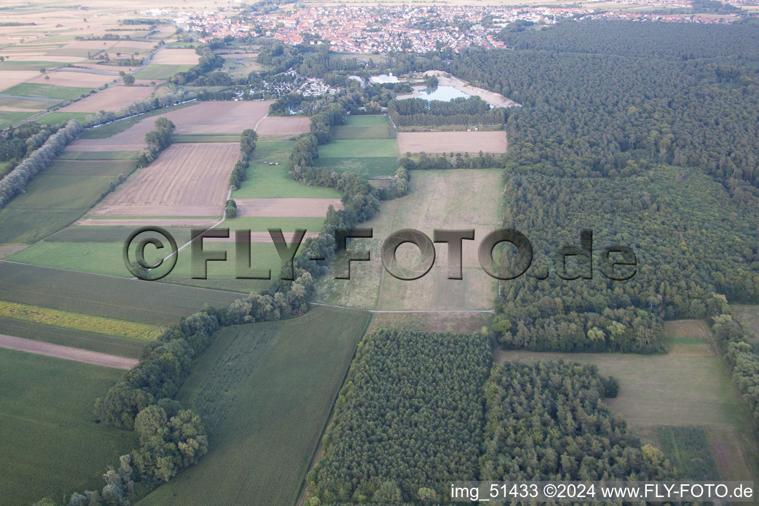 Vue aérienne de Aérodrome modèle à Rülzheim dans le département Rhénanie-Palatinat, Allemagne