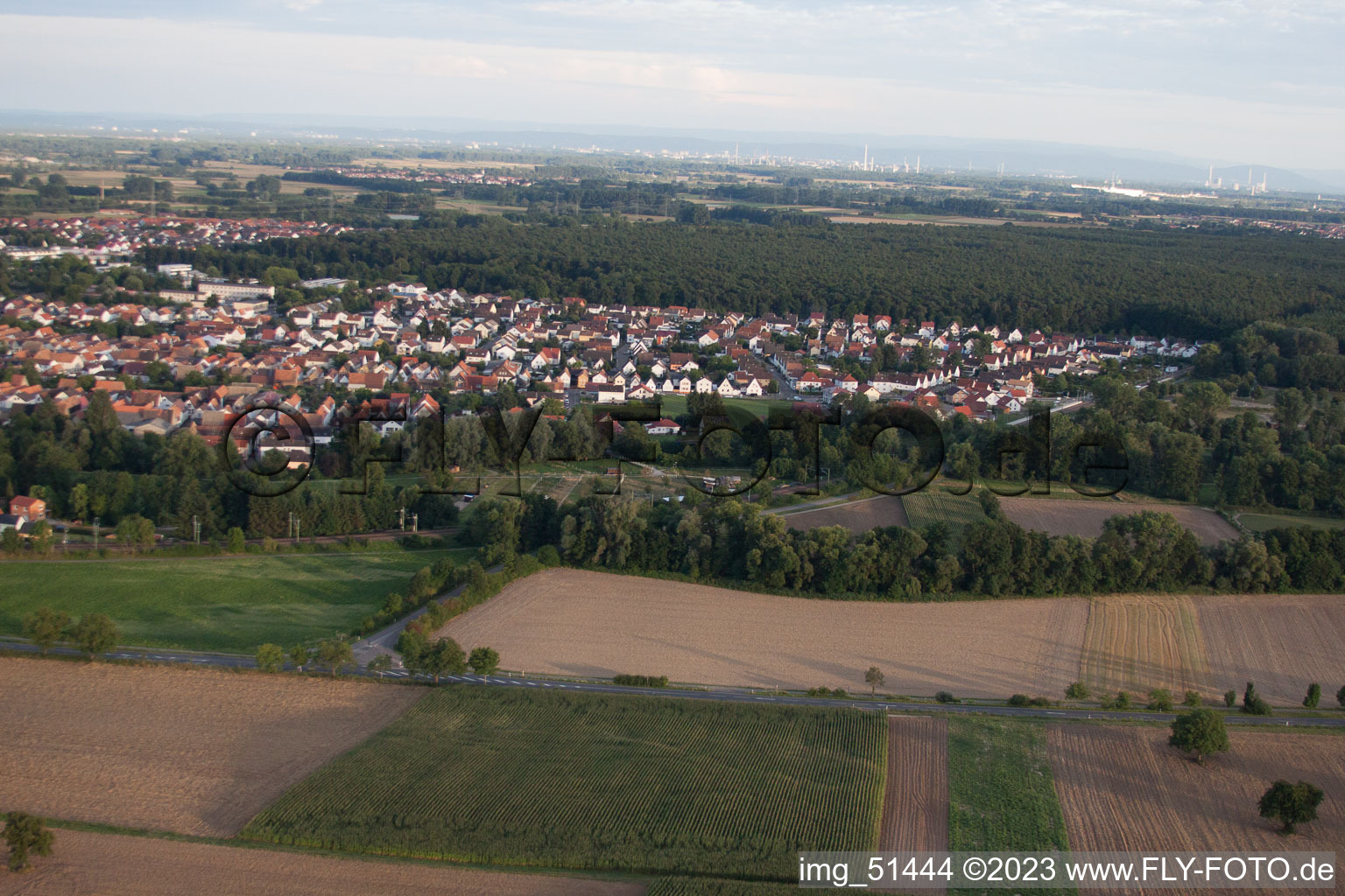 Rülzheim dans le département Rhénanie-Palatinat, Allemagne d'en haut