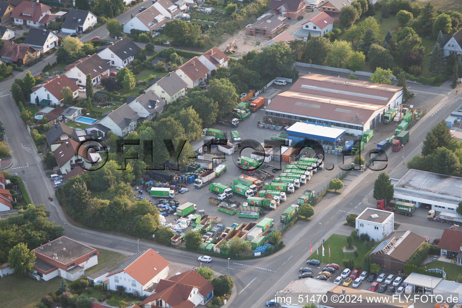 Rülzheim dans le département Rhénanie-Palatinat, Allemagne vue du ciel