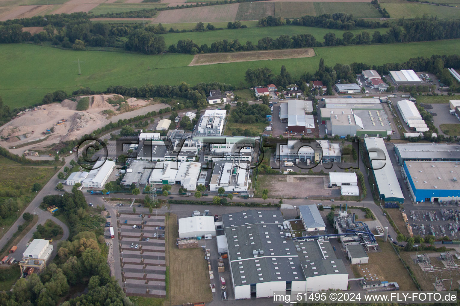 Vue aérienne de Zone industrielle Landau Ost Am Hölzel à Landau in der Pfalz dans le département Rhénanie-Palatinat, Allemagne